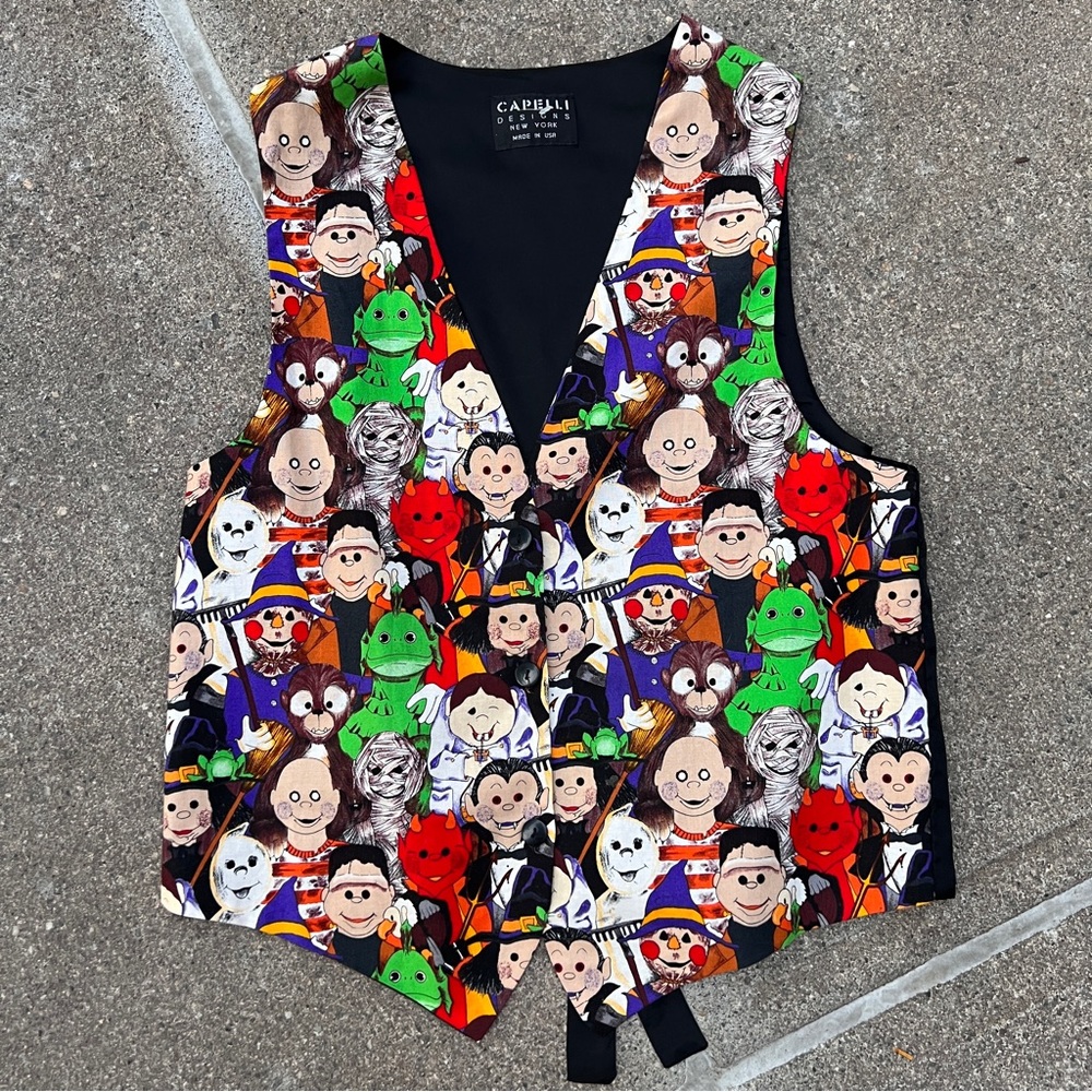 Vintage little monsters vest Made in USA New York by  CAPELLI designs